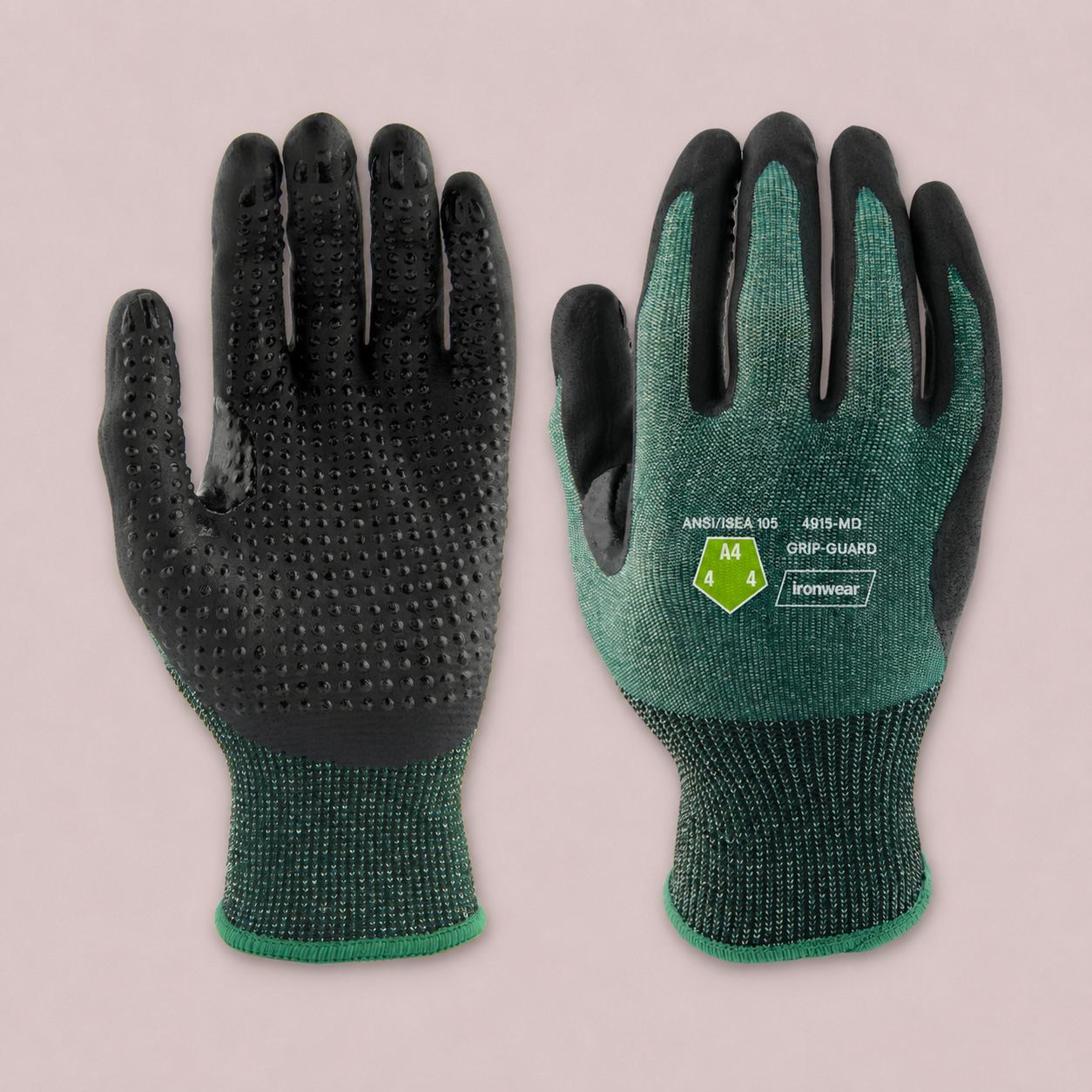 Ironwear Cut Resistant Grip Gloves A4 4915