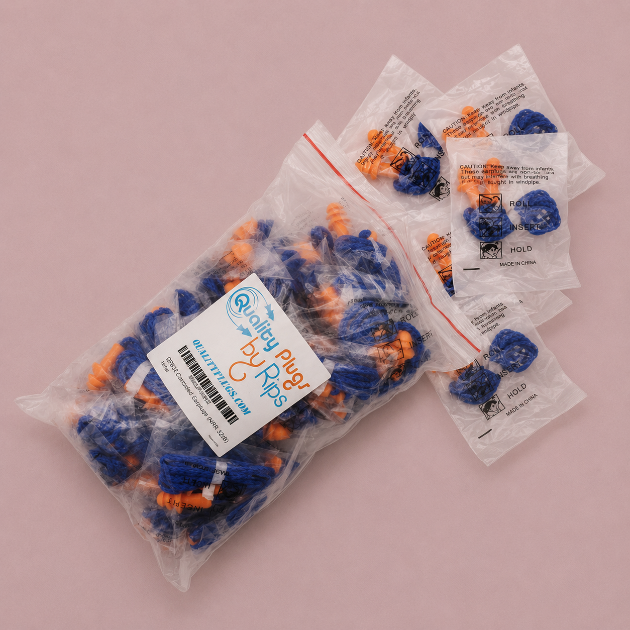 Quality Plugs QP-1 Disposable Foam Earplugs NRR 32